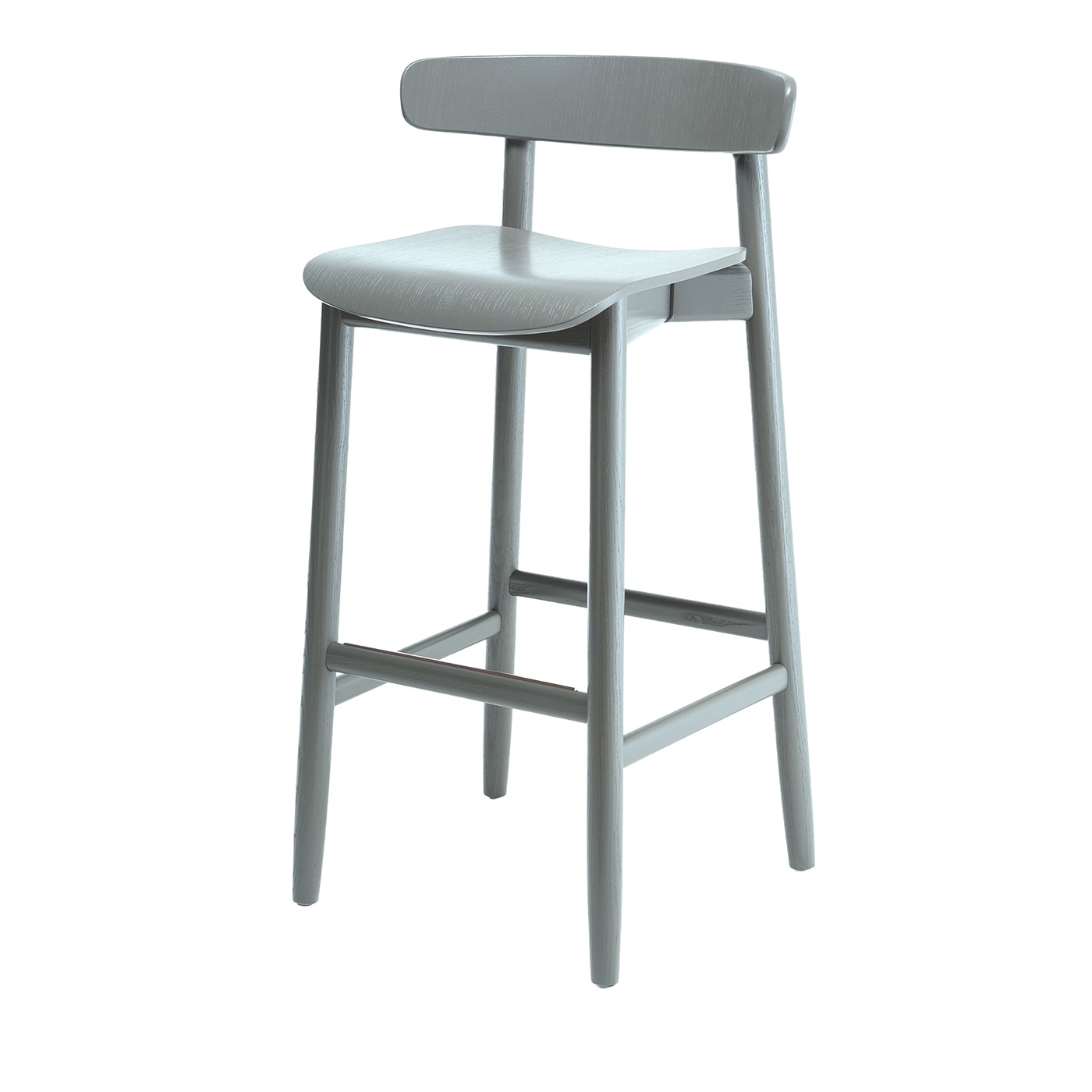 Sgabello da bar grigio Bison 1998 di Debiasi Sandri - Collezione Tekhne