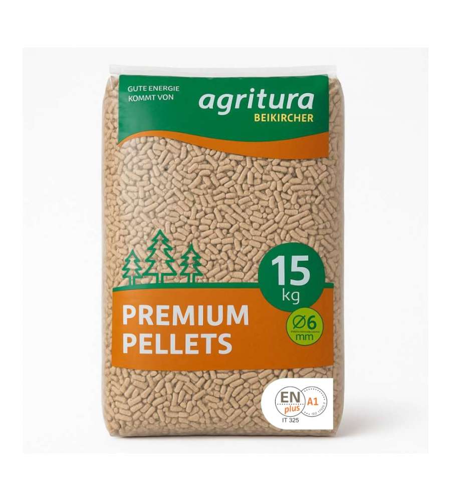 Beikircher Pellet Legno Premium 15 kg Agritura - Alta Resa Calorica
