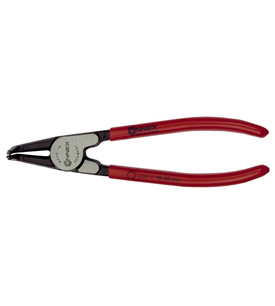 Pinza per anelli Seeger interni becchi curvi