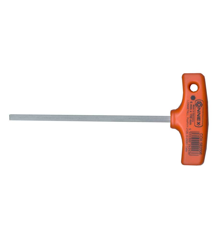 Chiave esagonale manico a T 6 mm.