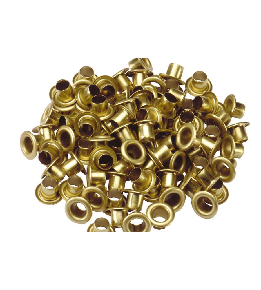 Occhielli ottone 5,5 mm. 100 pz