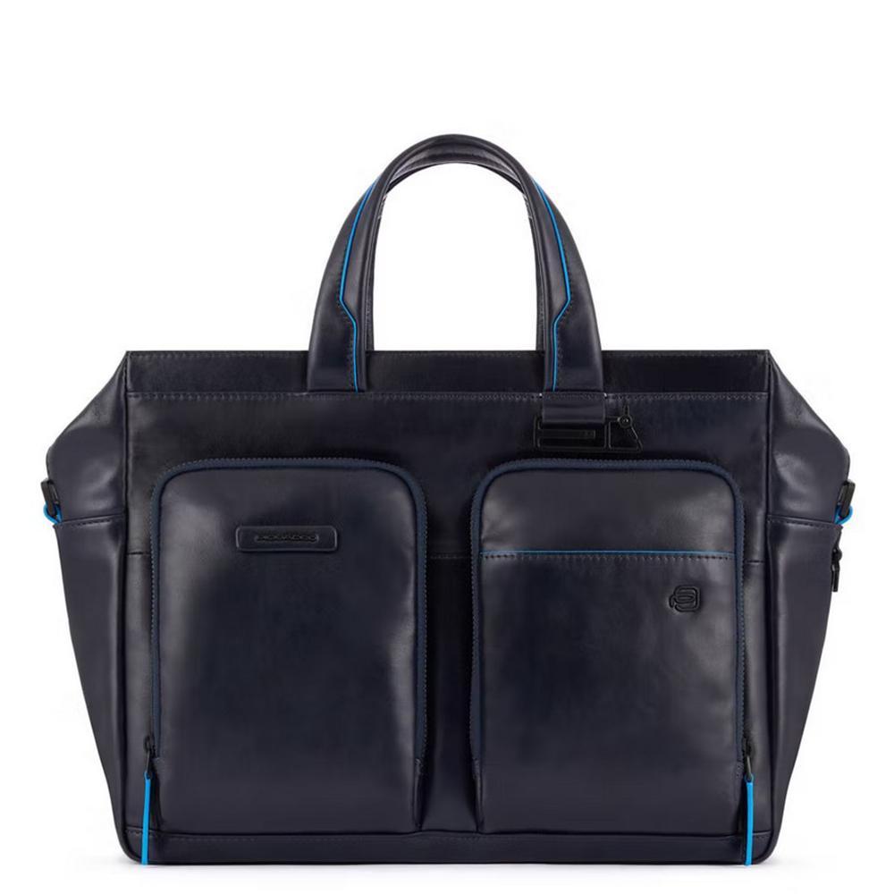 PIQUADRO CARTELLA SOTTILE DUE MANICI BLUE SQUARE