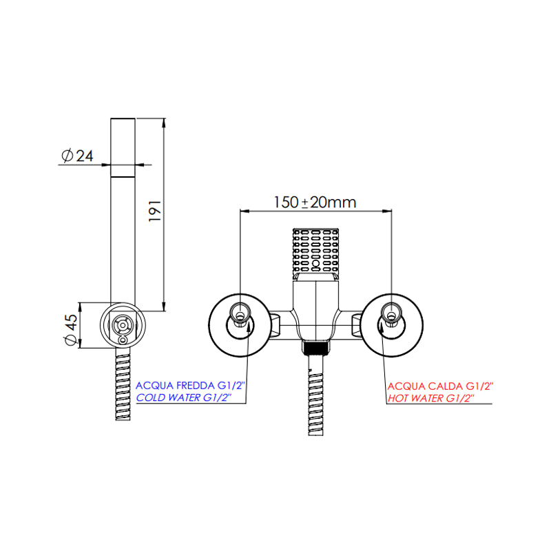 25pz maniglia art. e7531 alluminio mm.160 cod:ferx.44949