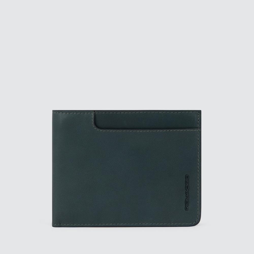 PIQUADRO PORTAFOGLIO UOMO CON PORTAMONETE IN PELLE
