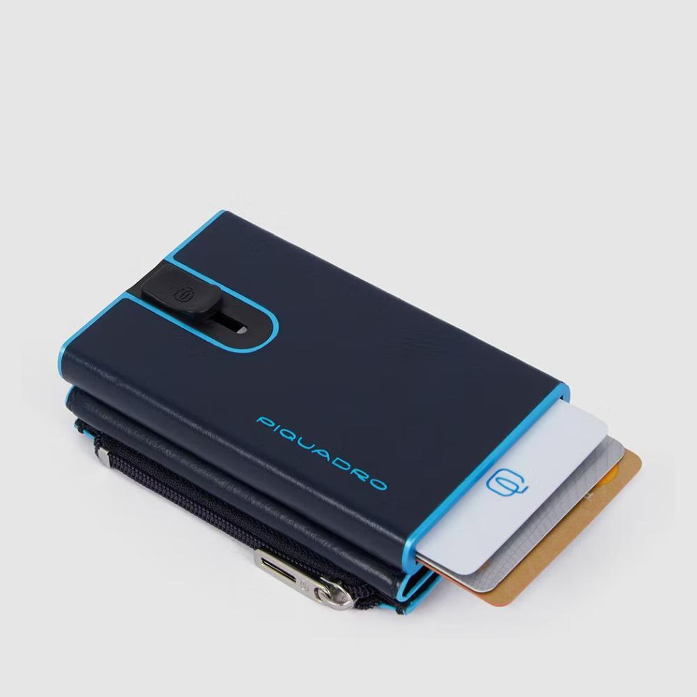 PIQUADRO							 							PORTA CARTE DI CREDITO CON PORTA MONETE