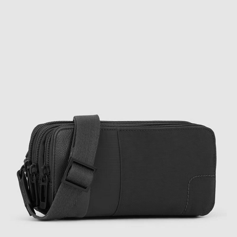 PIQUADRO ASTUCCIO IN TESSUTO RICICLATO E PELLE