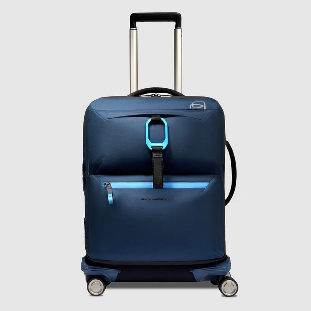 PIQUADRO							 							C2O TROLLEY CABINA 4 RUOTE IN TESSUTO RICICLATO