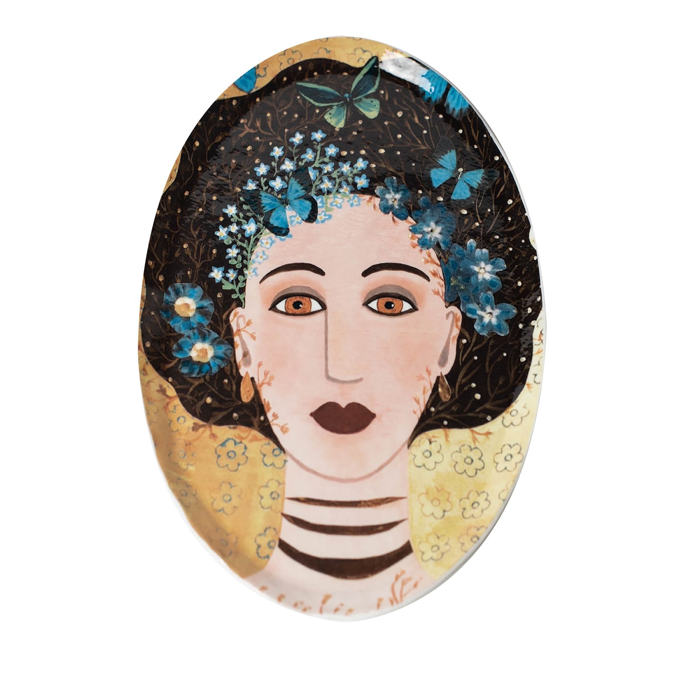 DONNE FIORITE Bianca Vassoio ovale