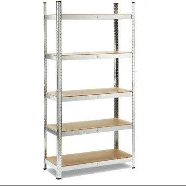 Scaffale 5 ripiani 180x40x90 cm metallo/MDF Garden Friend