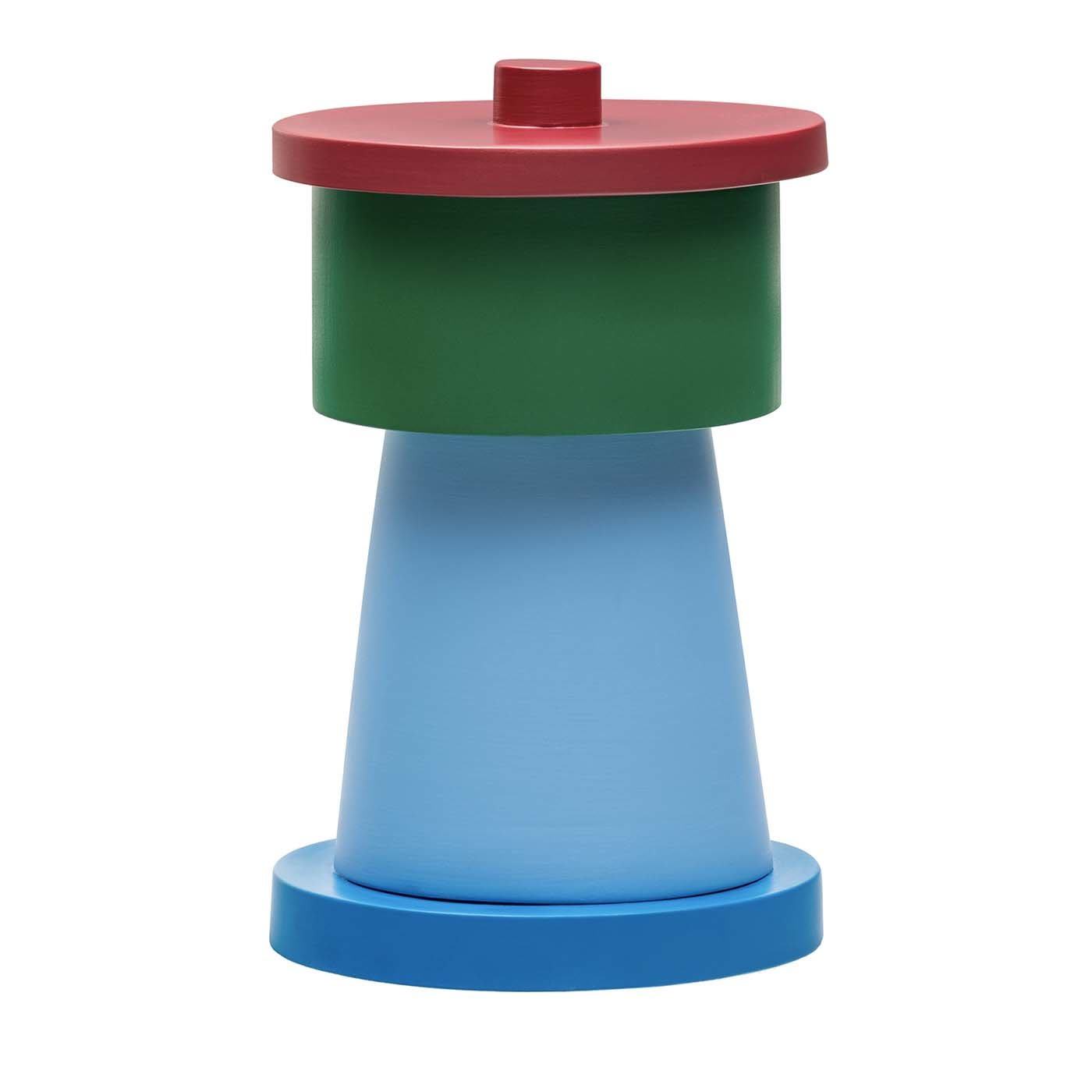 Vaso in ceramica con coperchio Castagno di Nathalie Du Pasquier - Post Design