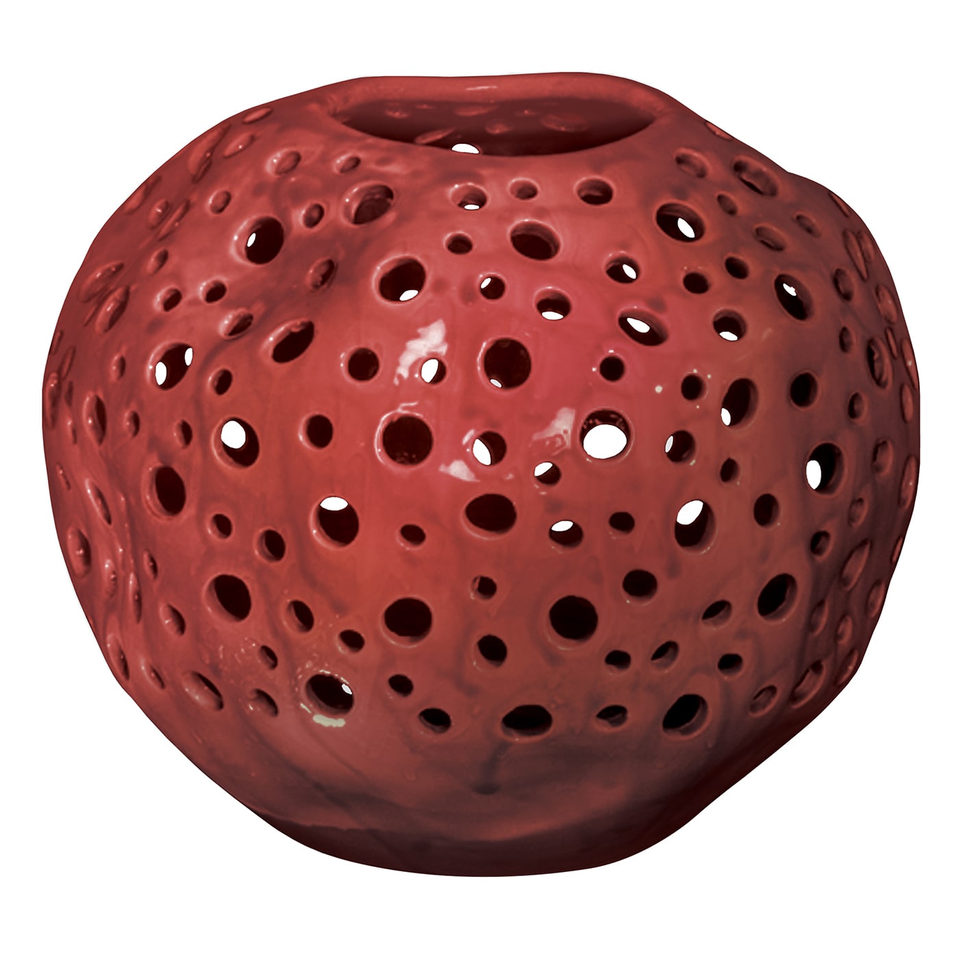 Vaso PortoRotondo Corbezzolo Burgundy di Letizia Piani