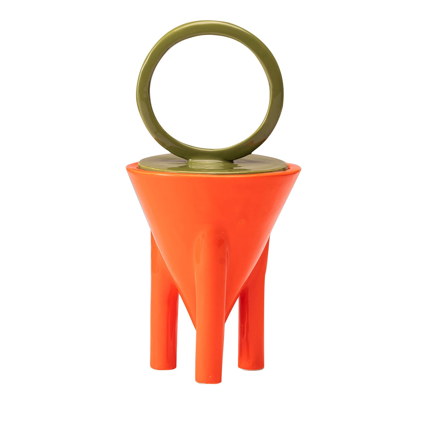 Contenitore per caffè in ceramica Iperbole 2 Stabilo Orange & Sage Green