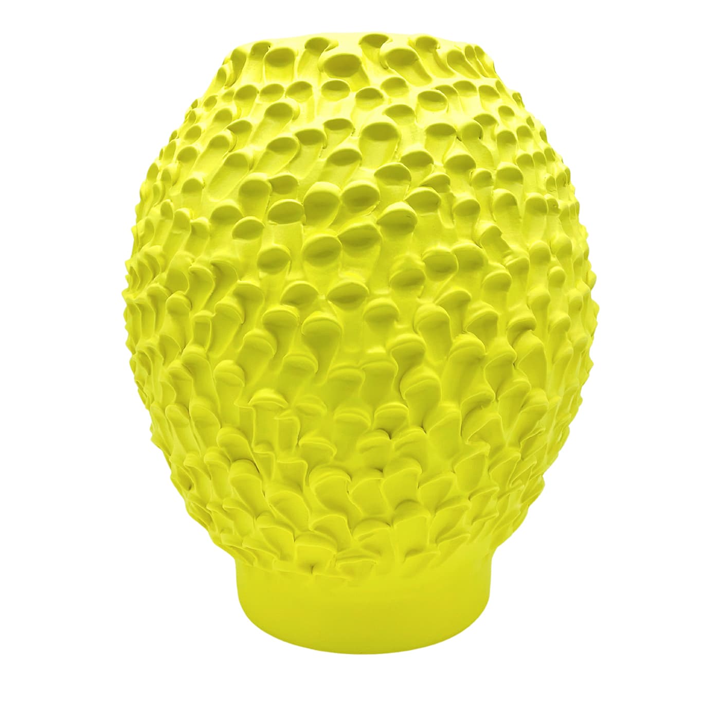 Vaso in Ceramica Olive Serie Onda Giallo Macaron