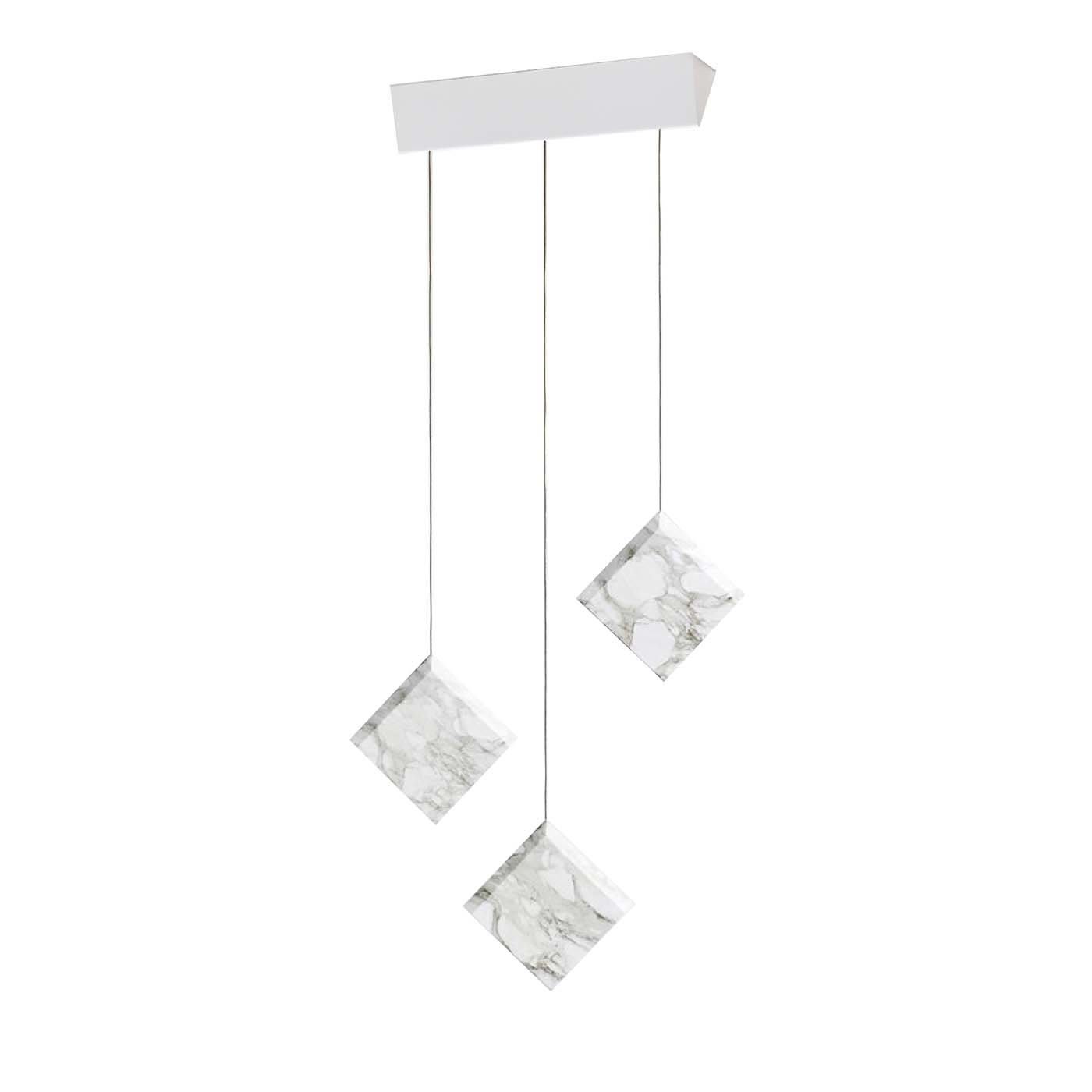 Lampada a sospensione Werner Jr. Calacatta/Bianco