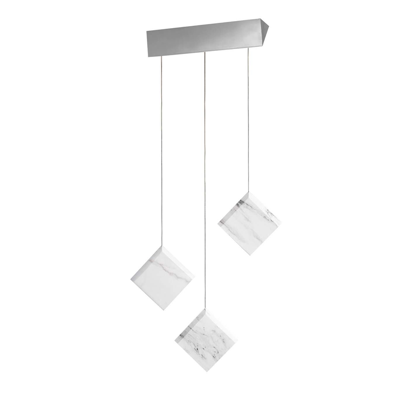 Lampada a sospensione Werner Jr. Carrara/Argento