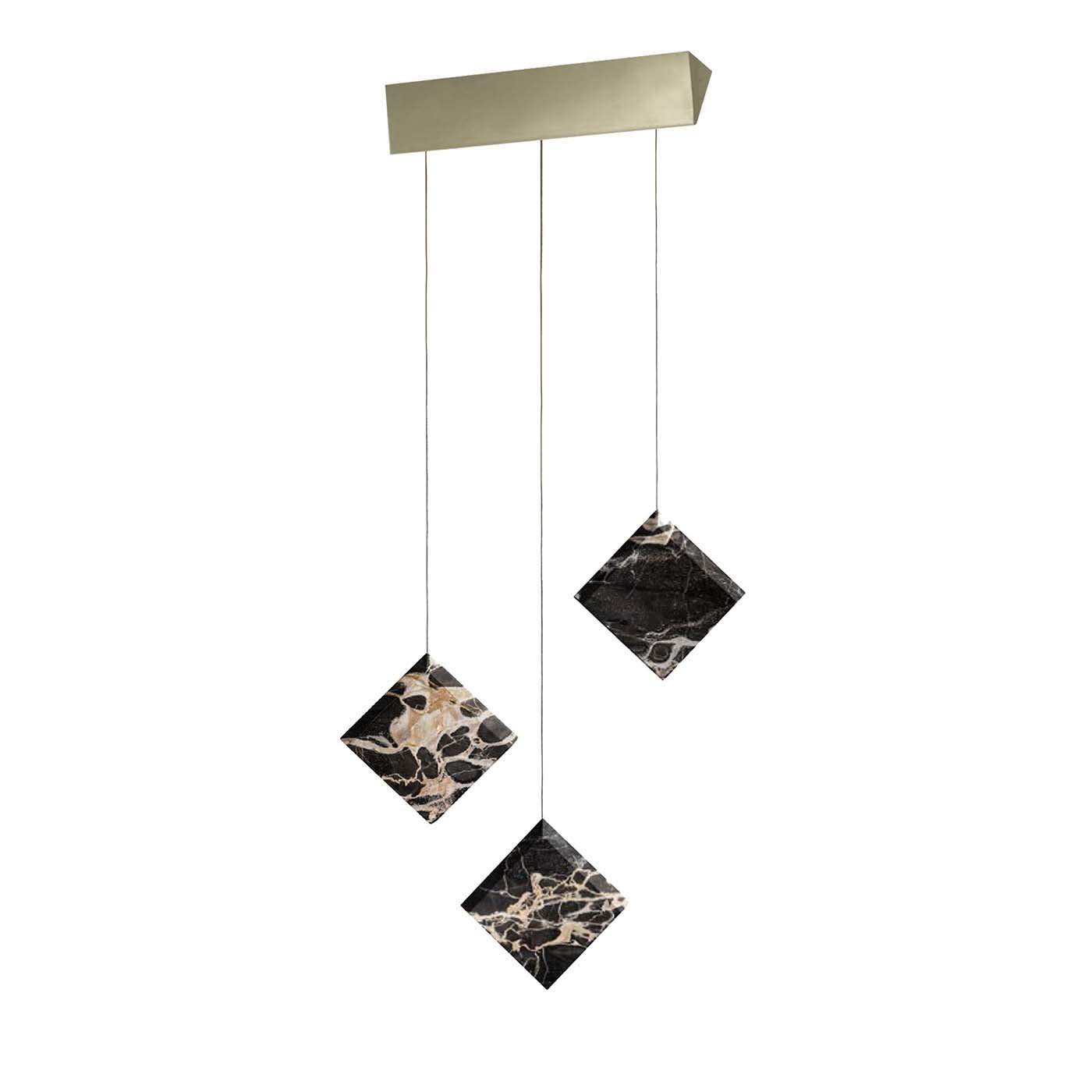 Lampada a sospensione Werner Jr. Portoro/Oro