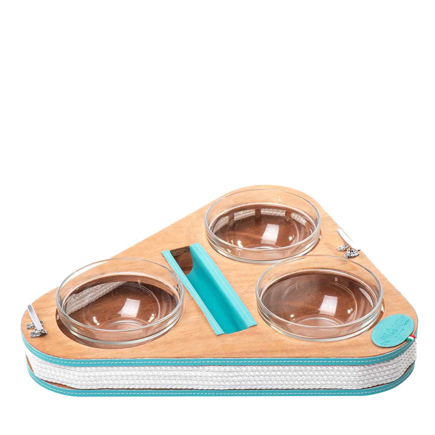 Vassoio triangolare per antipasti a 3 vani