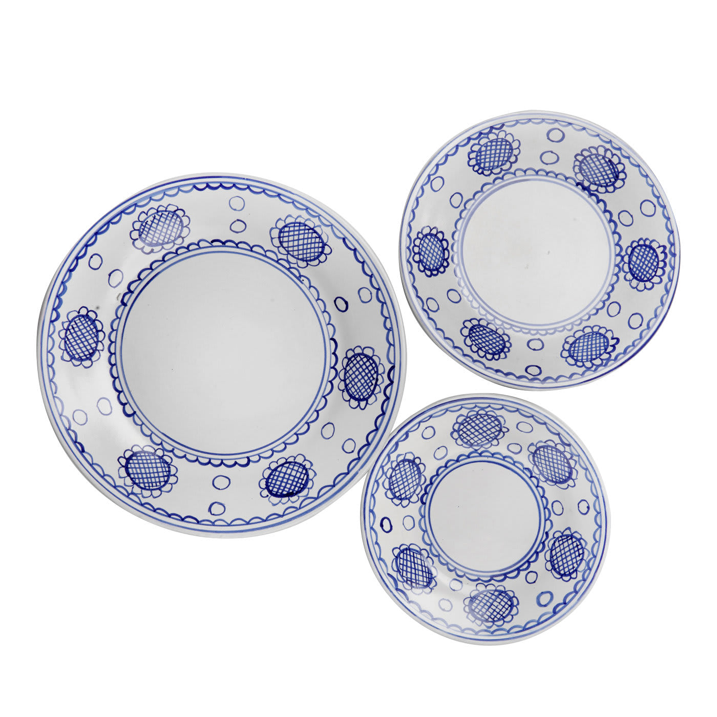 Set di 3 piatti Delft per sei persone