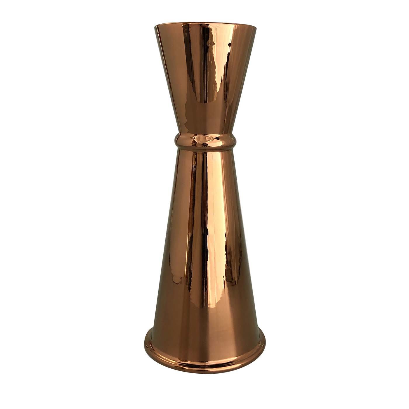 Ginza Jigger Vaso per fiori in bronzo-terracotta