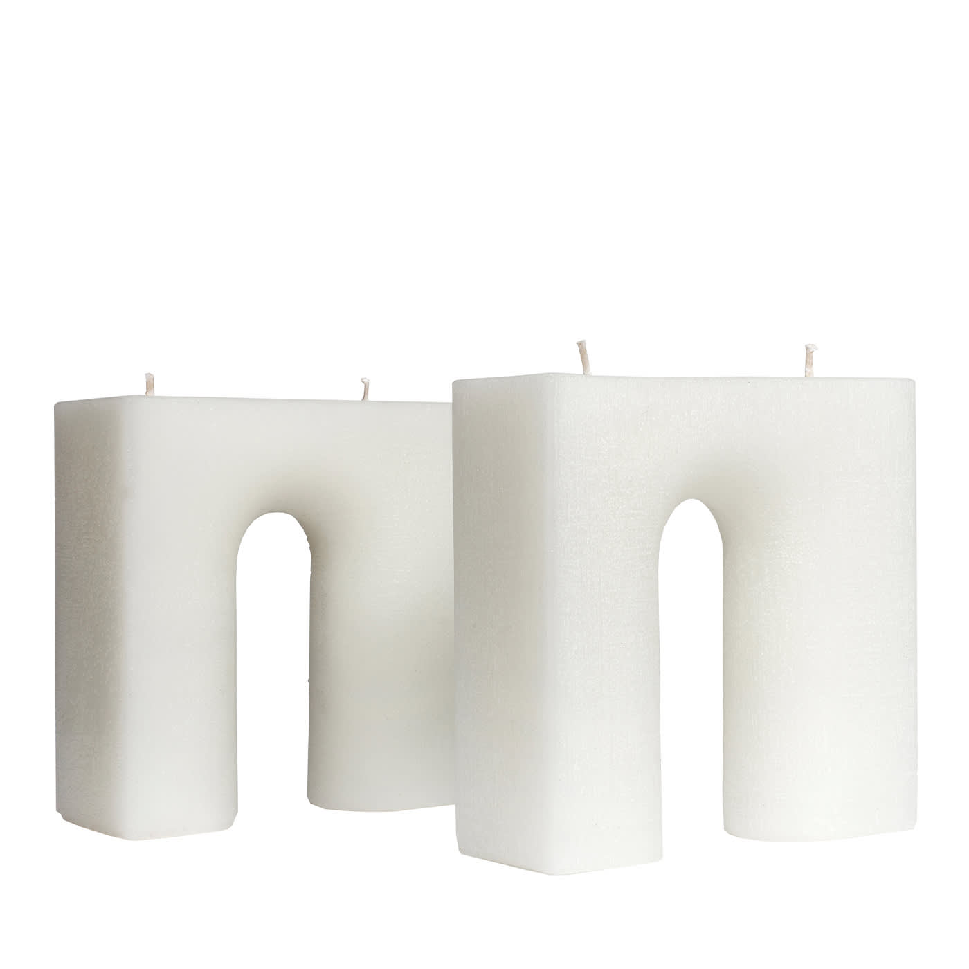 Set di 2 candele bianche Trionfo
