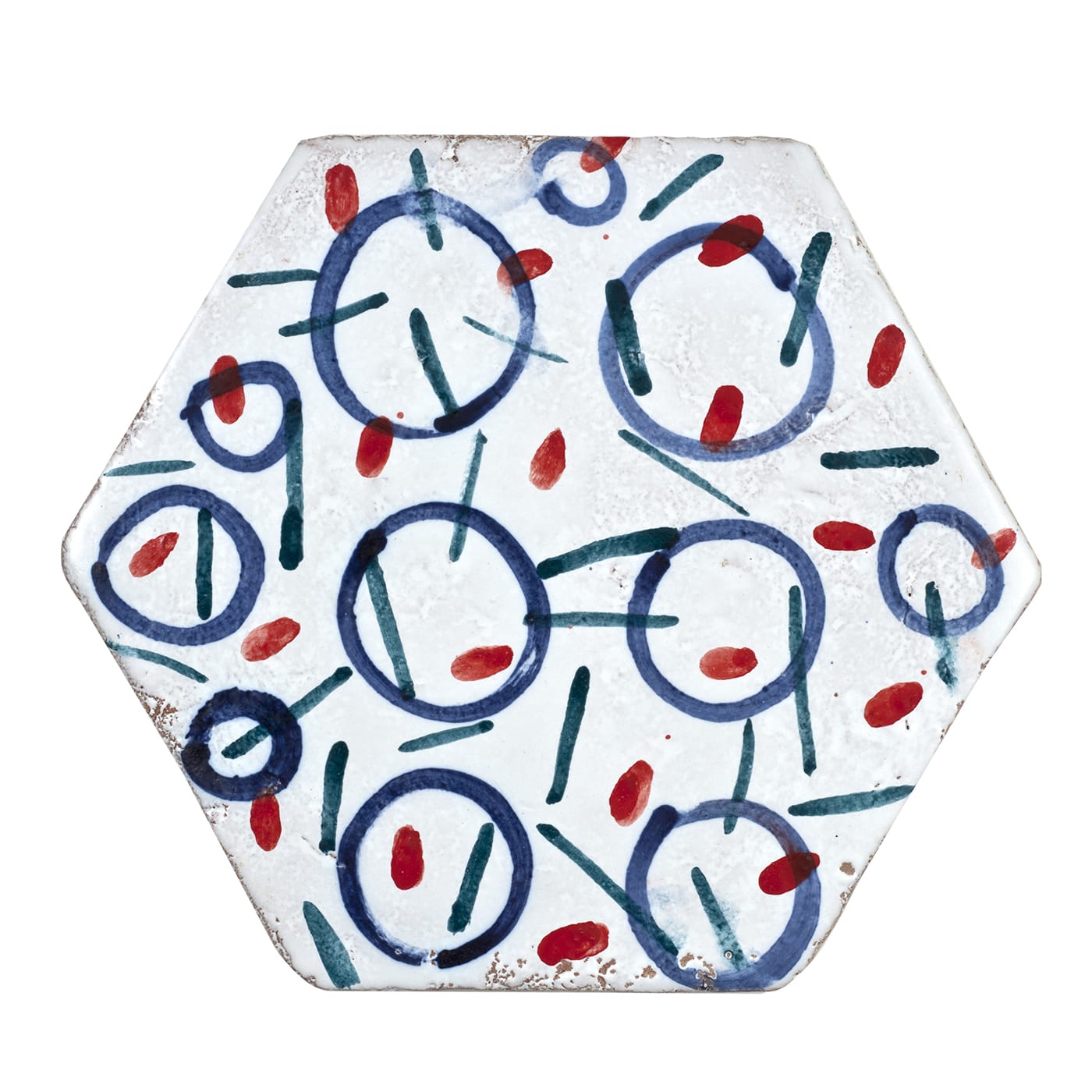 Pinocchio: set di 25 piastrelle esagonali policrome