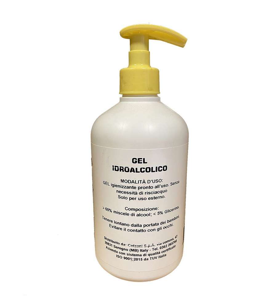 Gel Mani 500ml con dispenser 65% Alcol Made in Italy