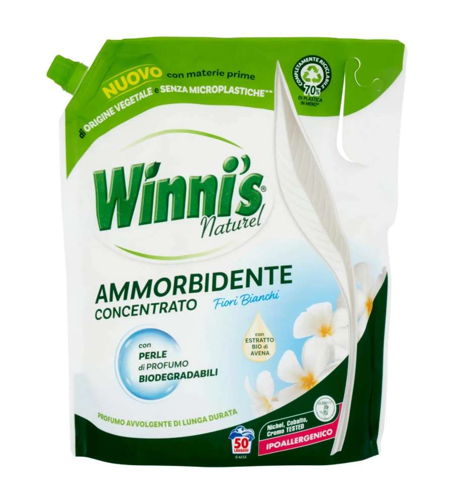 Winni's Naturel Ammorbidente Concentrato Fiori Bianchi pouch 50 Lavaggi 1,25 l