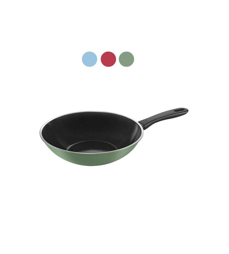 Wok 1 Manico Cm 28 Caprera Verde Ballarini