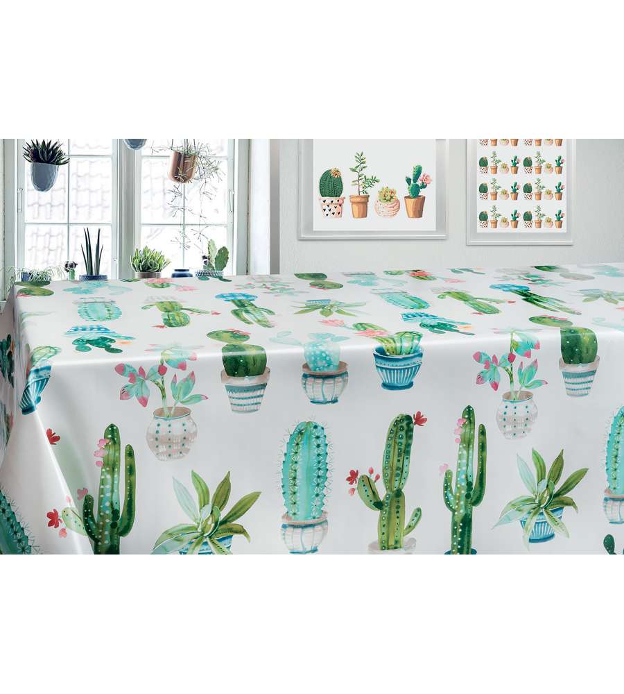 Tavola&co. Tovagliato Impermeabile PVC - Cactus - 140cm