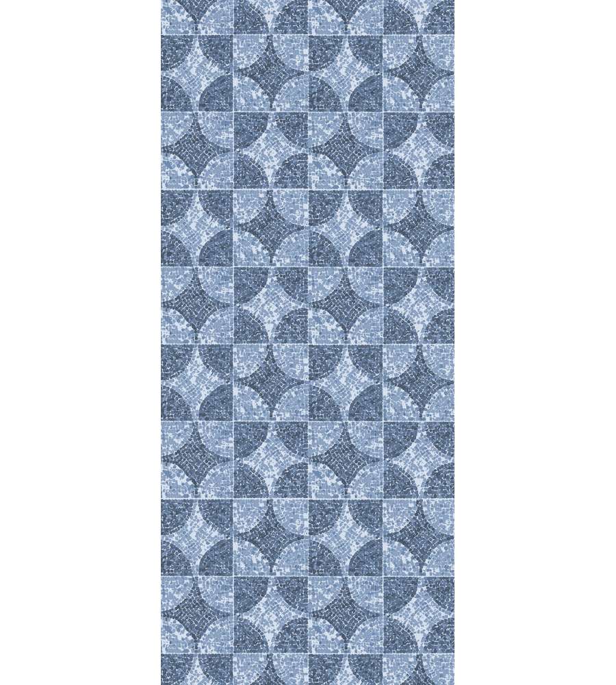 Tappeto schiumato al metro piastrelle azzurre