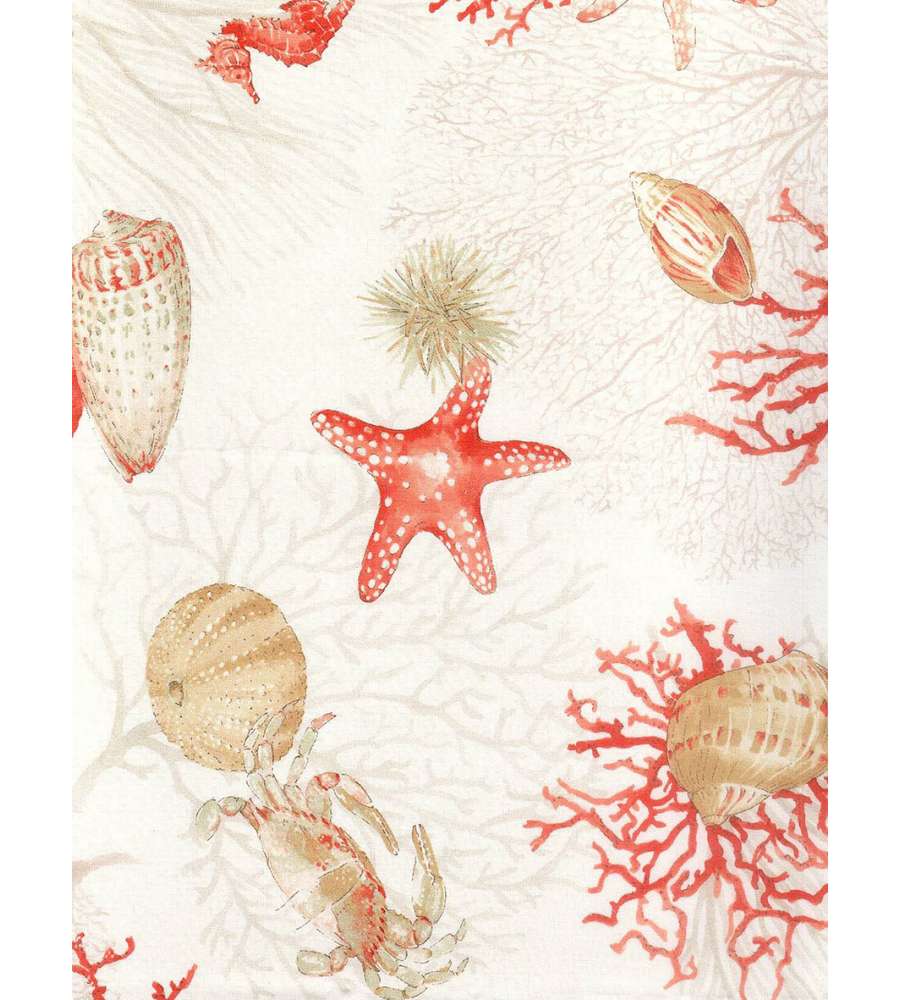 Tovaglia antimacchia al metro corallo rosso