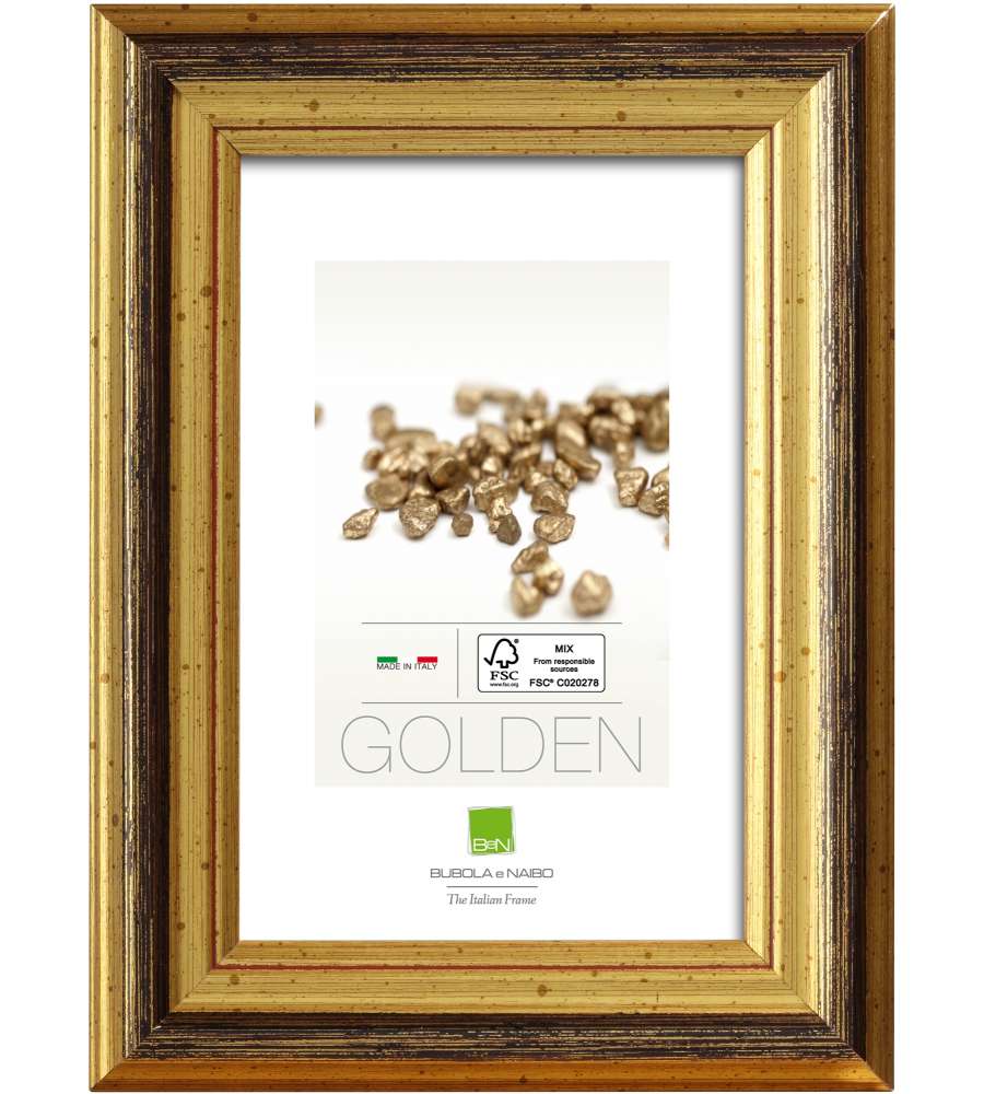 Bubola & Naibo Cornice in Legno - Oro - 40 x 50 cm
