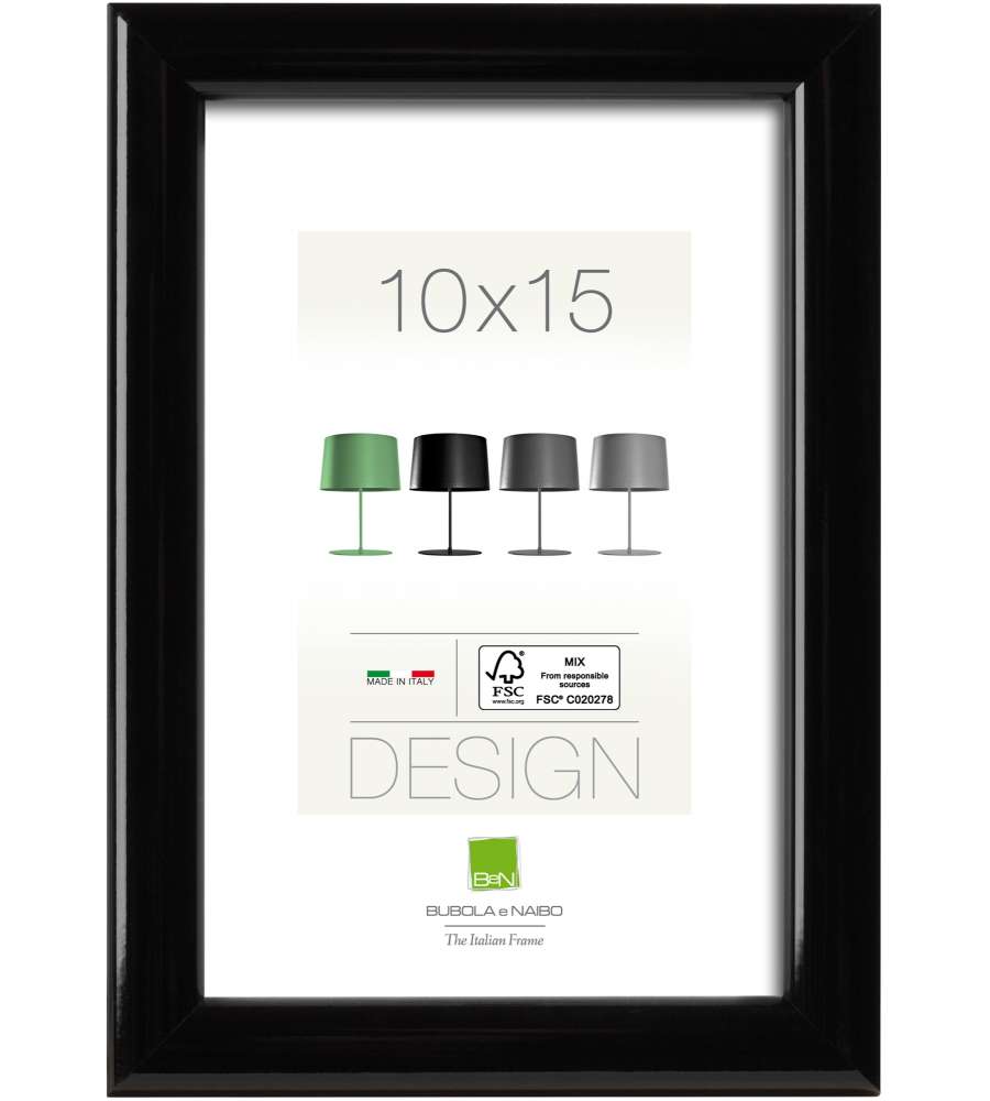 Cornice Frank Nera con plexiglasss 60 x 80 cm