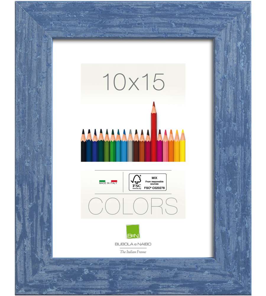 Bubola & Naibo Cornice in Legno - Blu - 50 x 70 cm