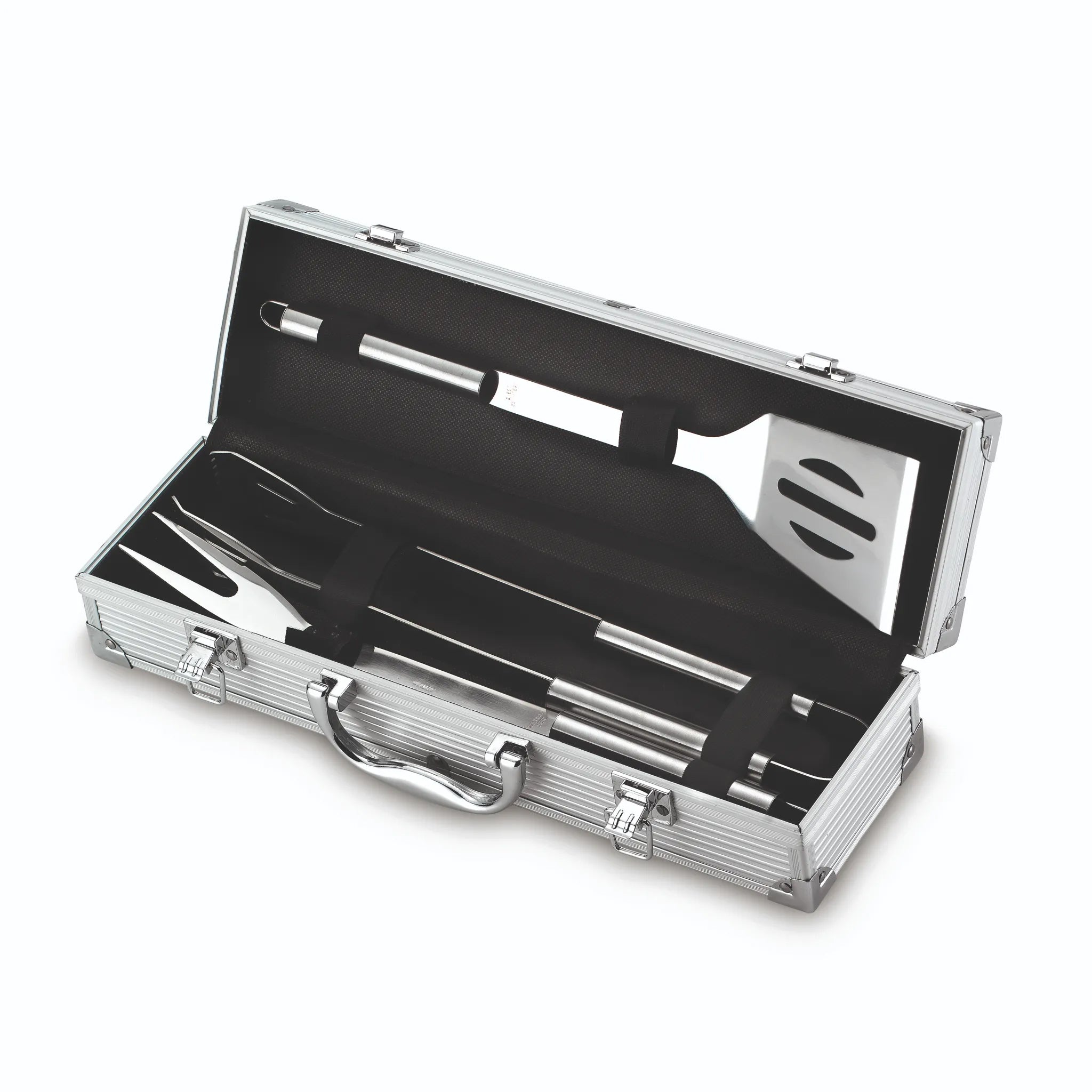 Valigetta Con 3 Utensili Per Barbecue In Acciaio Inox - Ompagrill 03380