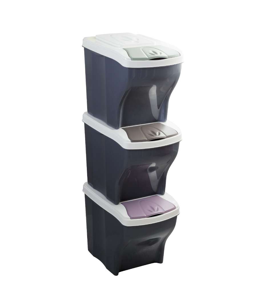 Bama Set 3 Pattumiere Raccolta Differenziata - Assortiti - 20 l