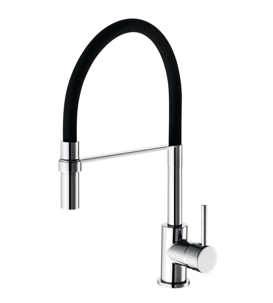 Lavello bocca alta Winter con doccia estensibile colore nero