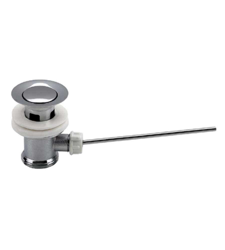 Piletta in ottone per scarico con saltarello tappo tondo