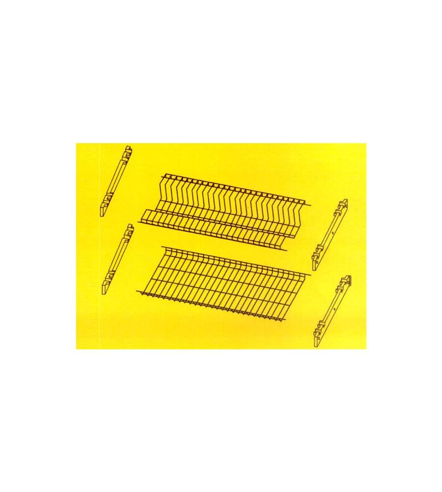 Scolapiatti da Incasso in Acciaio Cromato - 76 cm