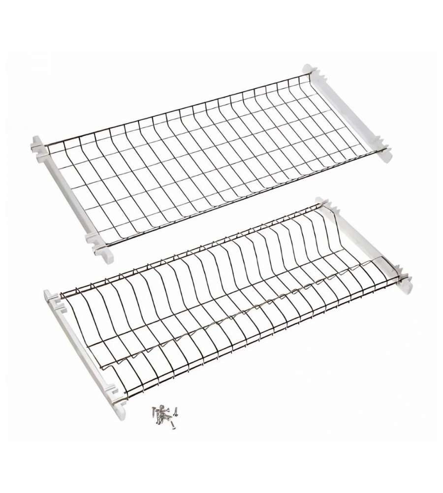 Set scolapiatti ad incasso acciaio 86 cm