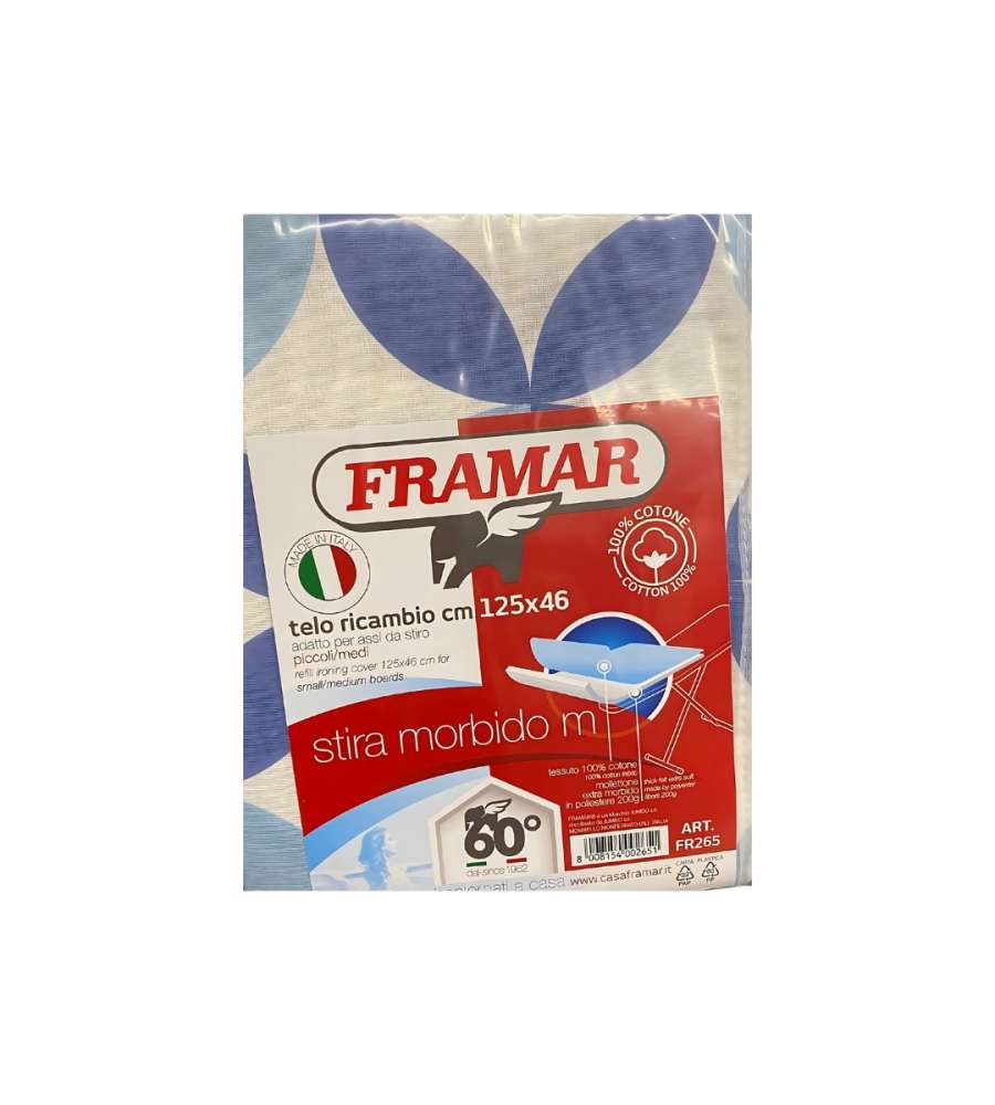 Framar Telo per Assi da Stiro Morbido 125x46cm - Con Mollettone 200g