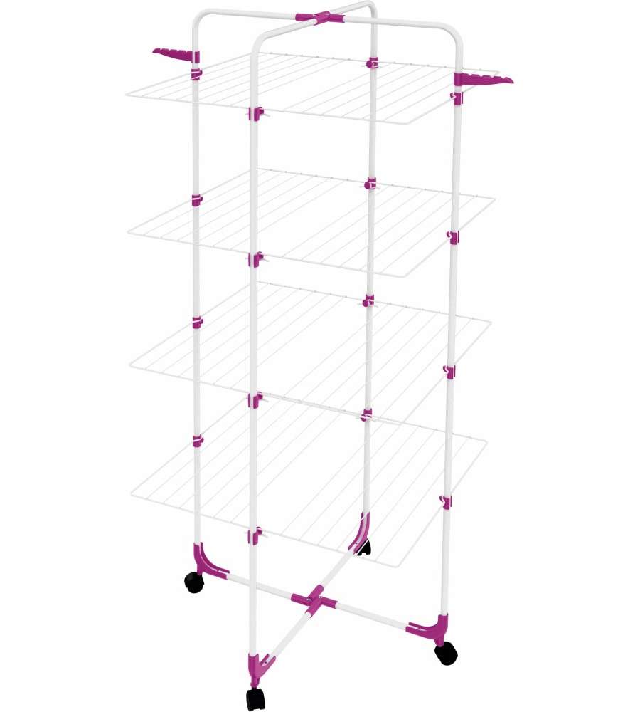 Framar Stendino a Torre Plus 4 Piani in Acciaio Verniciato 68x68x167cm