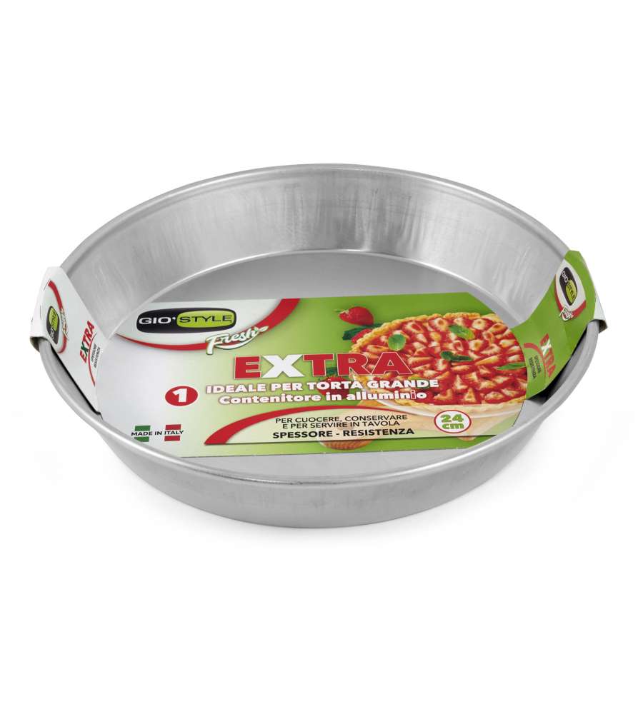 Giostyle Teglia Rotonda in Alluminio - 24 cm - Confezione da 3