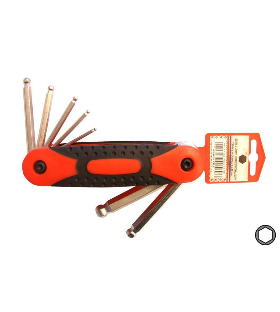 Chiavi testa esagonale 7 pz a coltello