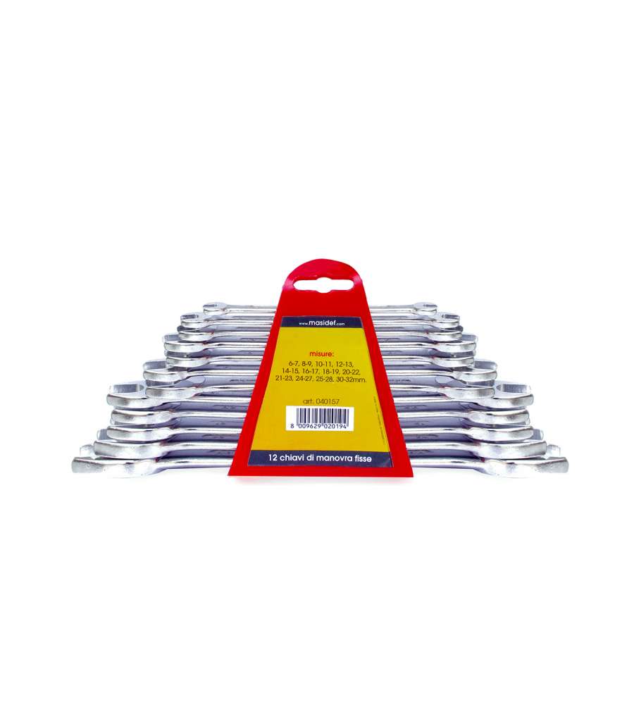 Masidef Chiavi di Manovra Fisse - Set 12 Pezzi - Multimisure