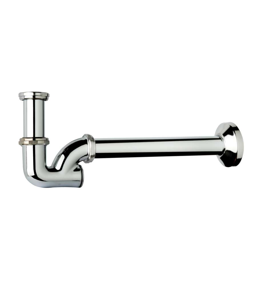 Sifone a "U" 1 1/4" in ottone cromato per bagno