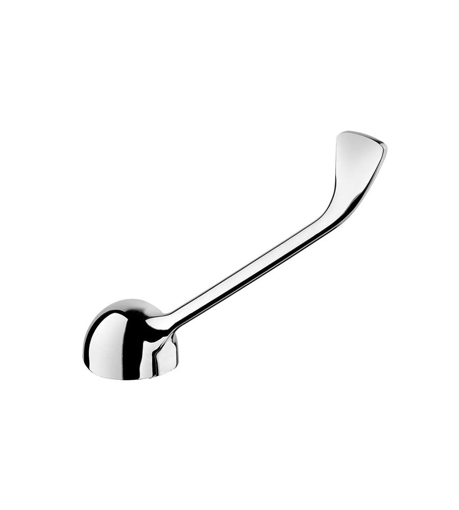 Leva clinica storta in ottone cromato, cartuccia 40 mm.