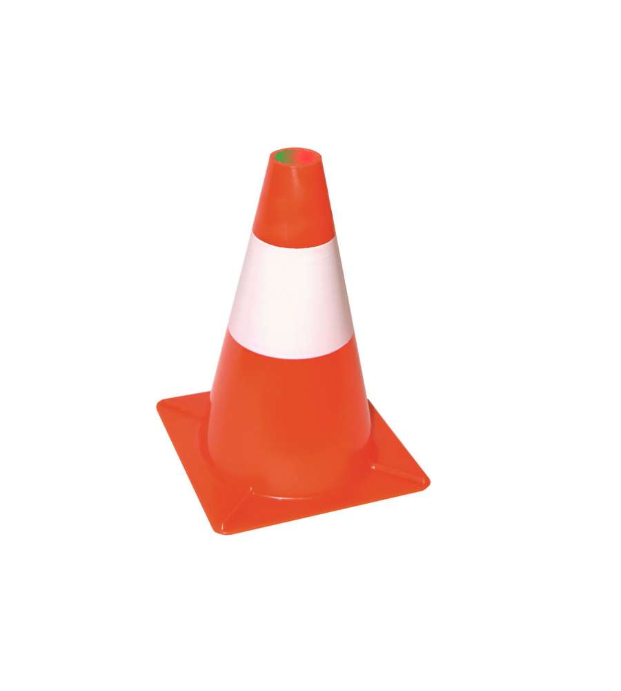 Cono segnaletico - bianco/rosso - H. 50 cm.