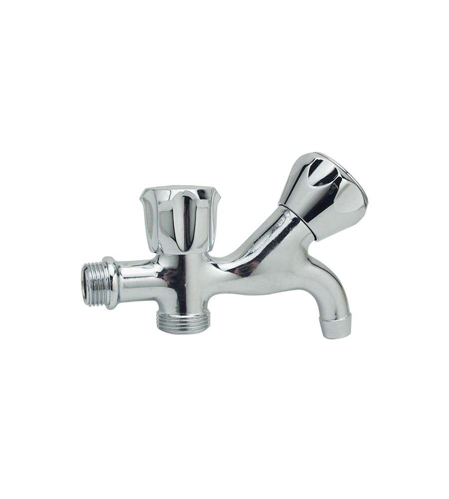 Rubinetto a 2 maniglie con attacco lavatrice 1/2"