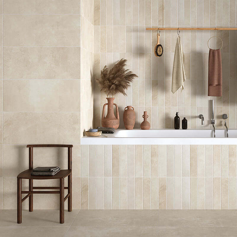 Rivestimento in Ceramica Decoro 25x60 Brick Beige Roma Wall - Herberia